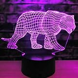Jinson well 3D León lámpara de mesa luz nocturna cambio de 7 colores LED luz de noche para Decor Regalo