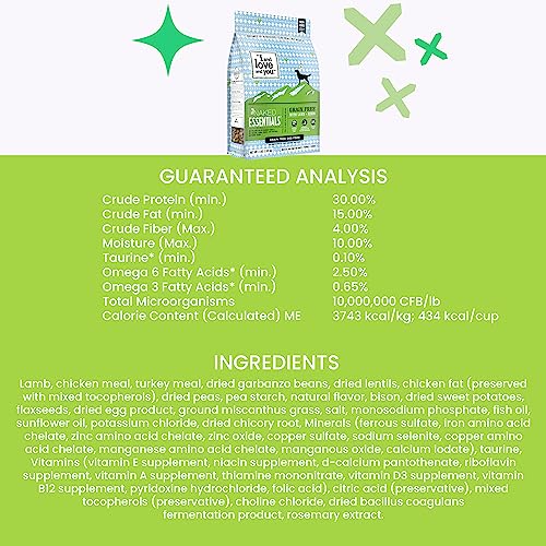 I and love and you Naked Essentials Dry Dog Food - Lamb + Bison - High Protein, Real Meat, No Fillers, Prebiotics + Probiotics, 11lb Bag