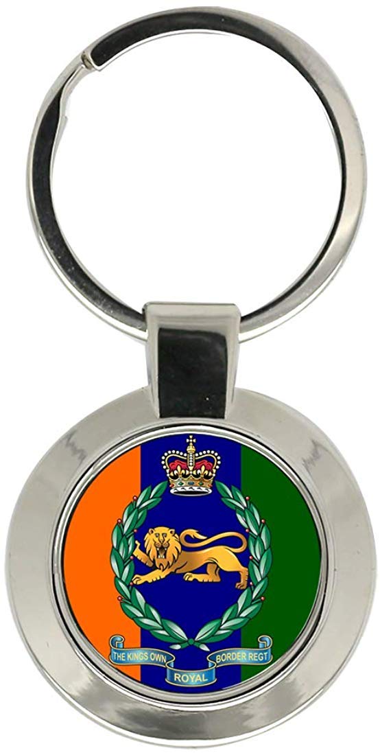 Giftshop Uk Unisex Silver Coloured Metal King's Own Royal Border Regiment, British Army Key Ring