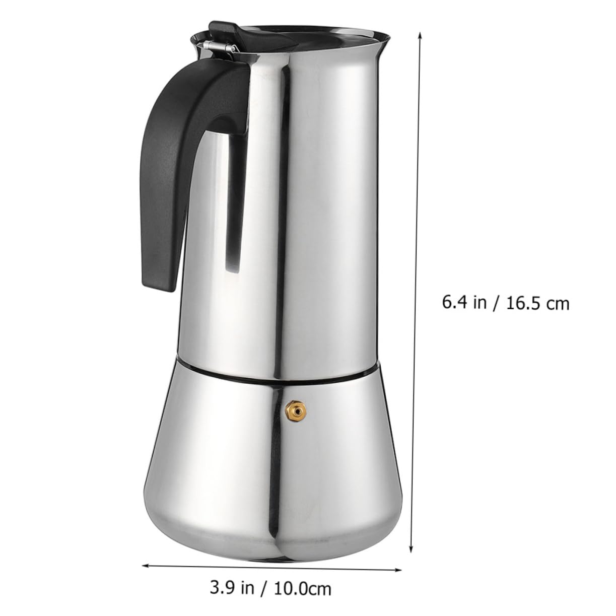 LALADEFIEE 200ml Stainless Steel Pot Maker Espresso Coffee Pot Fine Craftsmanship for Full-bodied Flavor