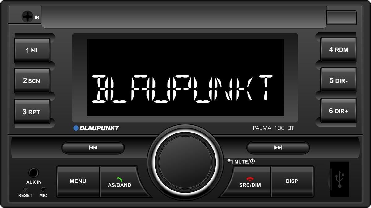 Blaupunkt 200201800007 Palma 190 BT-Car Radio 2DIN with Bluetooth