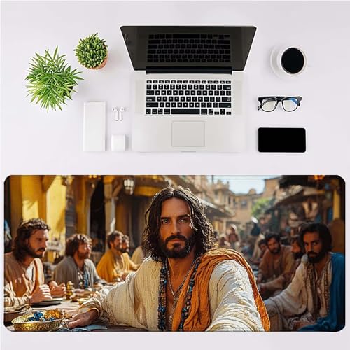 Sous-main de bureau jaune grand format pour votre espace PC