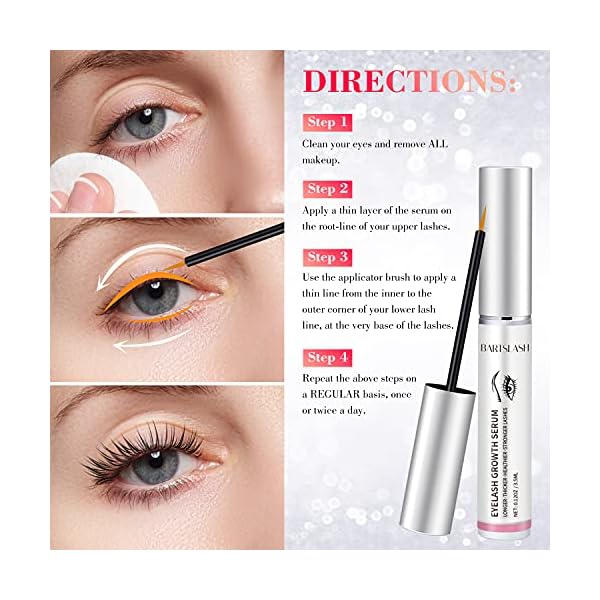 BARTSLASH Premium Eyelash Growth Serum - Irritation Free - For Longer, Thicker, Healthier, and Stronger Lashes - 0.12OZ/3.5ML