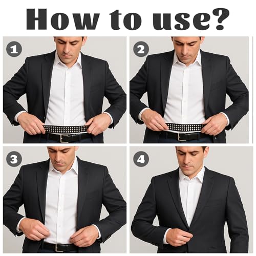 Shirt Stay Belt Adjustable Tucker Shirt Keeper Non Slip Elastic Holder Extra Gripping Discreet Band for Men Police Law Work Casual Wear4