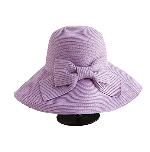 Sombrero Sra. Verano Sombrero de Paja Sombrero Grande Lado Plegable Transpirable Comodidad Viajes Vacaciones Sombrero para el Sol Sombrero de Pescador Sombrero de Playa Fresco y Seco (Color : Light p