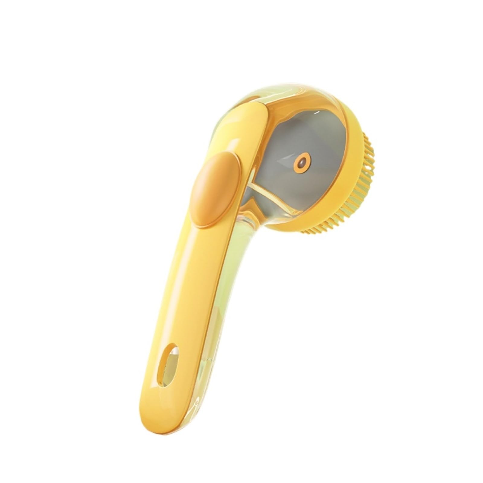Herramienta cepillo de baño for mascotas perros pequeños gatos silicona suave amarillo