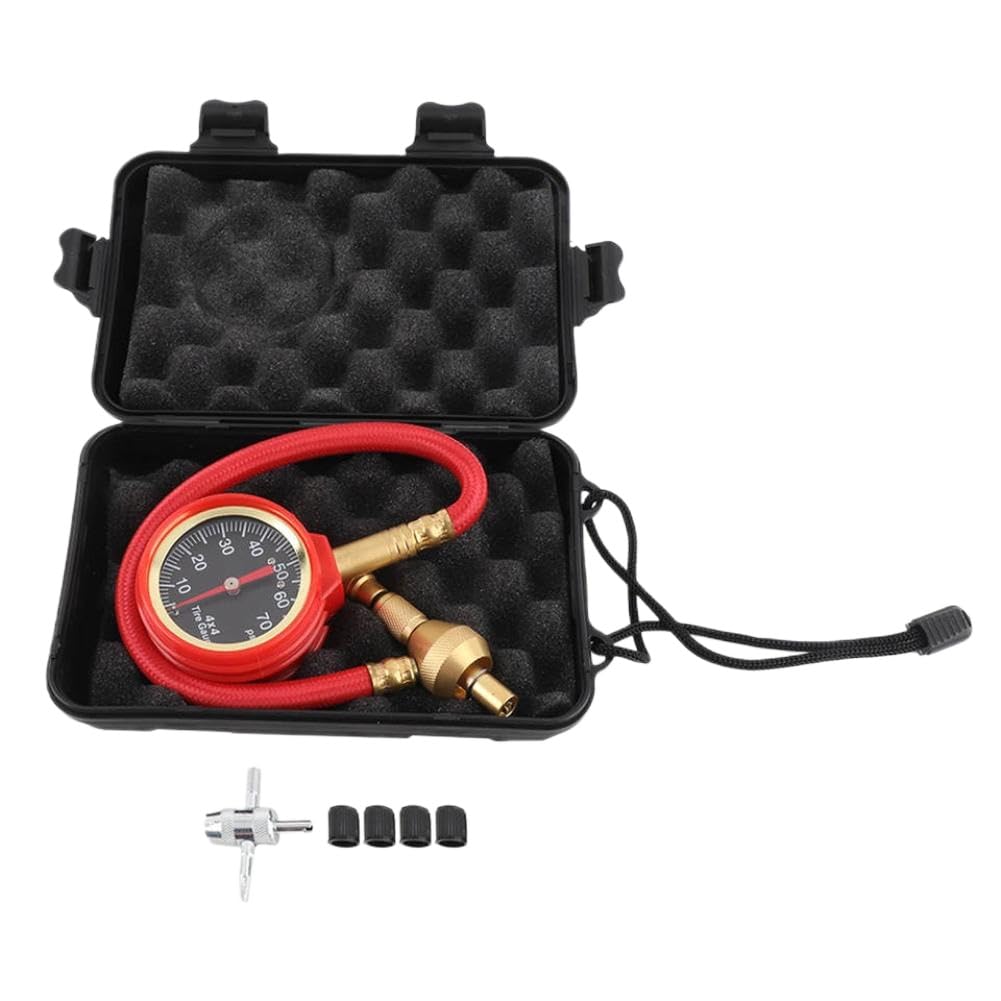 Tire Air Pressure Gauge Dial Meter Tester Compatible with Motor Vehicle Car Bike Van