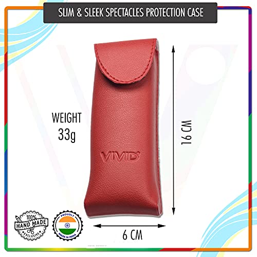 Image of Unisex Lightweight Specs Snap Button Eyewear Dabbi Leather Soft Case Cover