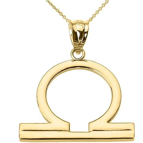 10K Yellow Gold Zodiac Astrological Sign Charm Personalized Pendant Necklace - Choi...
