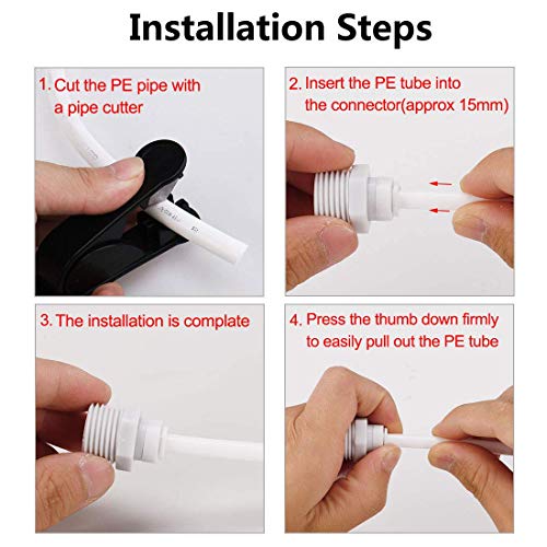 3 pezzi da 1/2 maschio a 3/8 purificatori