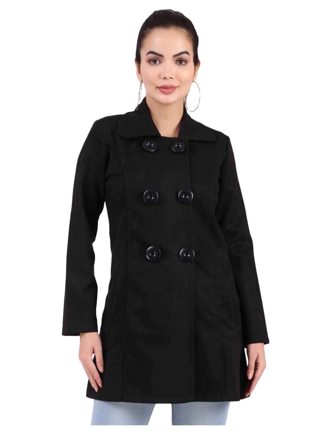 elendra jeans Elendra Women Coat Collared Double Breasted Coat-picture-18