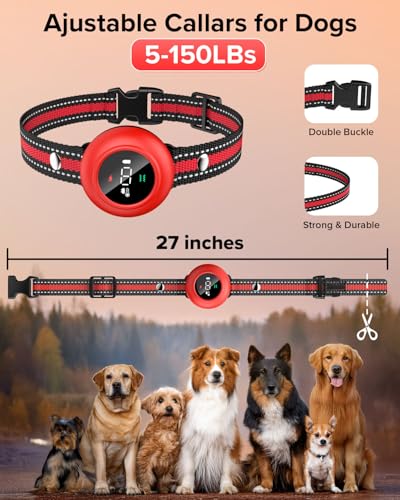 Image of XDX 2-in-1 Dog Shock Collar & Bark Collar - 3300FT Dog Training Collar with Remote, Automatic Anti-Barking, 5 Adjustable Sensitivity Levels, IP67 Waterproof E-Collar for Small Medium Large Dogs