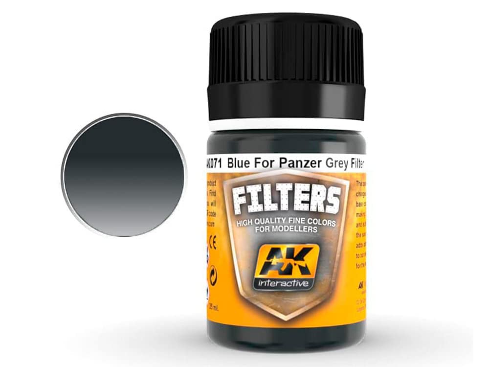 AK00071 - AK Interactive Wash 35ml Blue for Panzer Grey Filter