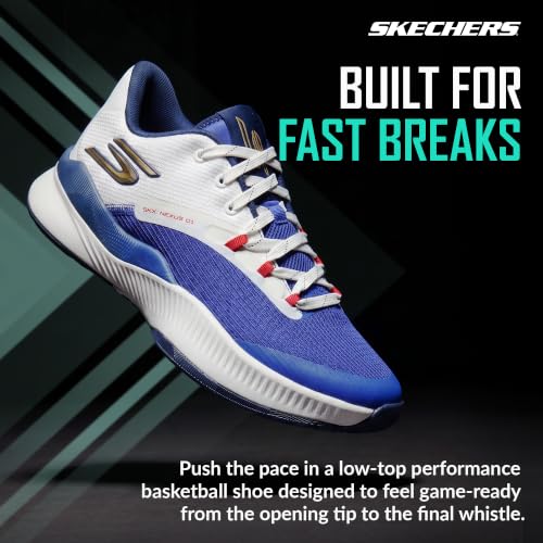 Image of Skechers Men's SKX Nexus Basketball Shoe | 5GEN Midsole Cushioning, Move Foam Insole, Breathable Mesh Upper, Torsion Stability Plate, Goodyear Rubber Outsole