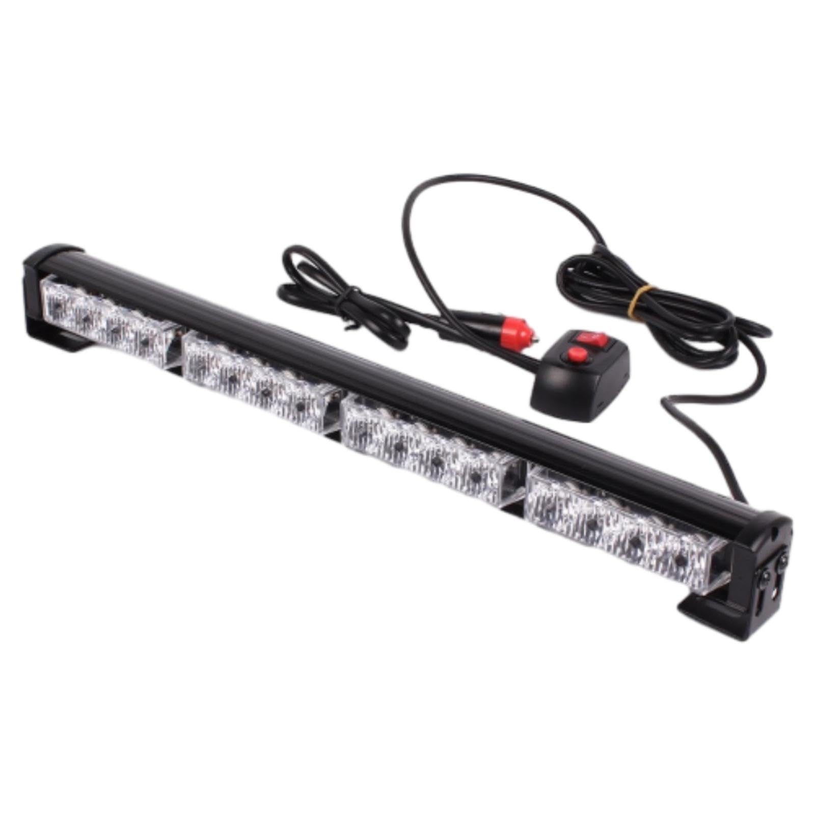 Barra de Luz Estroboscópica de Emergencia para Techo, Luz Intermitente de Seguridad para Camionetas y Remolques, Roja y Azul