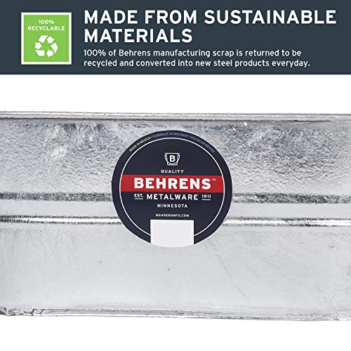 Behrens 0-Ov Hot Dipped Galvanized Steel Oval Plantertub, 5-1/2-Gallon, Silver #TOP1