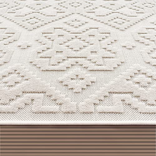 Tapete moderno Paco Home 5'3" x 7'7" crema miniatura 3