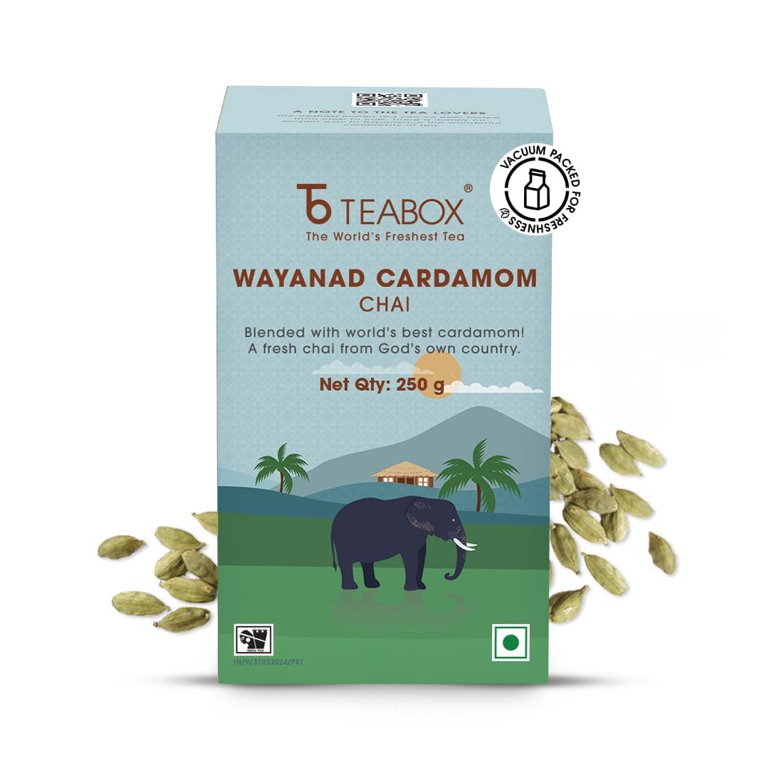 Teabox Wayanad Cardamom Chai | From God's Own Country | Blended With The Best Cardamom Found In The World | 250 Grams-image-37