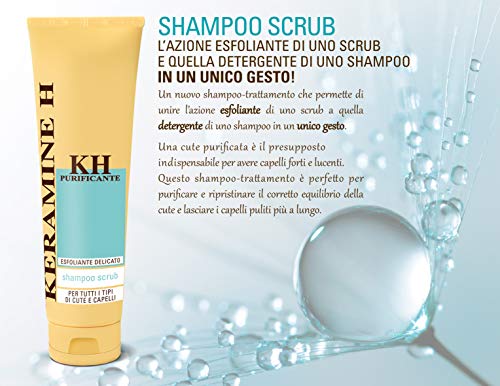 Keramine H Shampoo Scrub, Pacco da 6 x 150