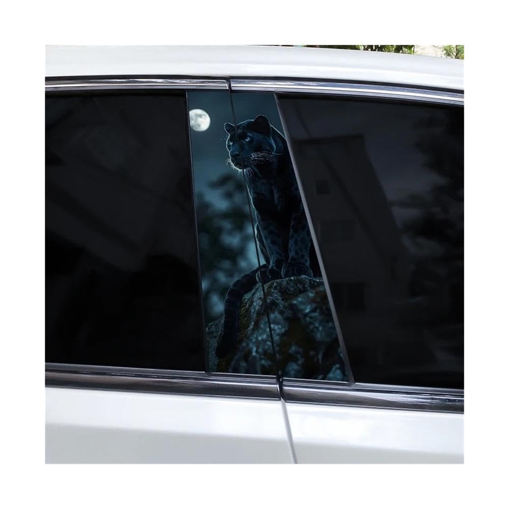 Bertdcx G Animal Leopard Car B-Pillar Waterproof Sticker Diy Car Stylin Decal Auto Parts(G)
