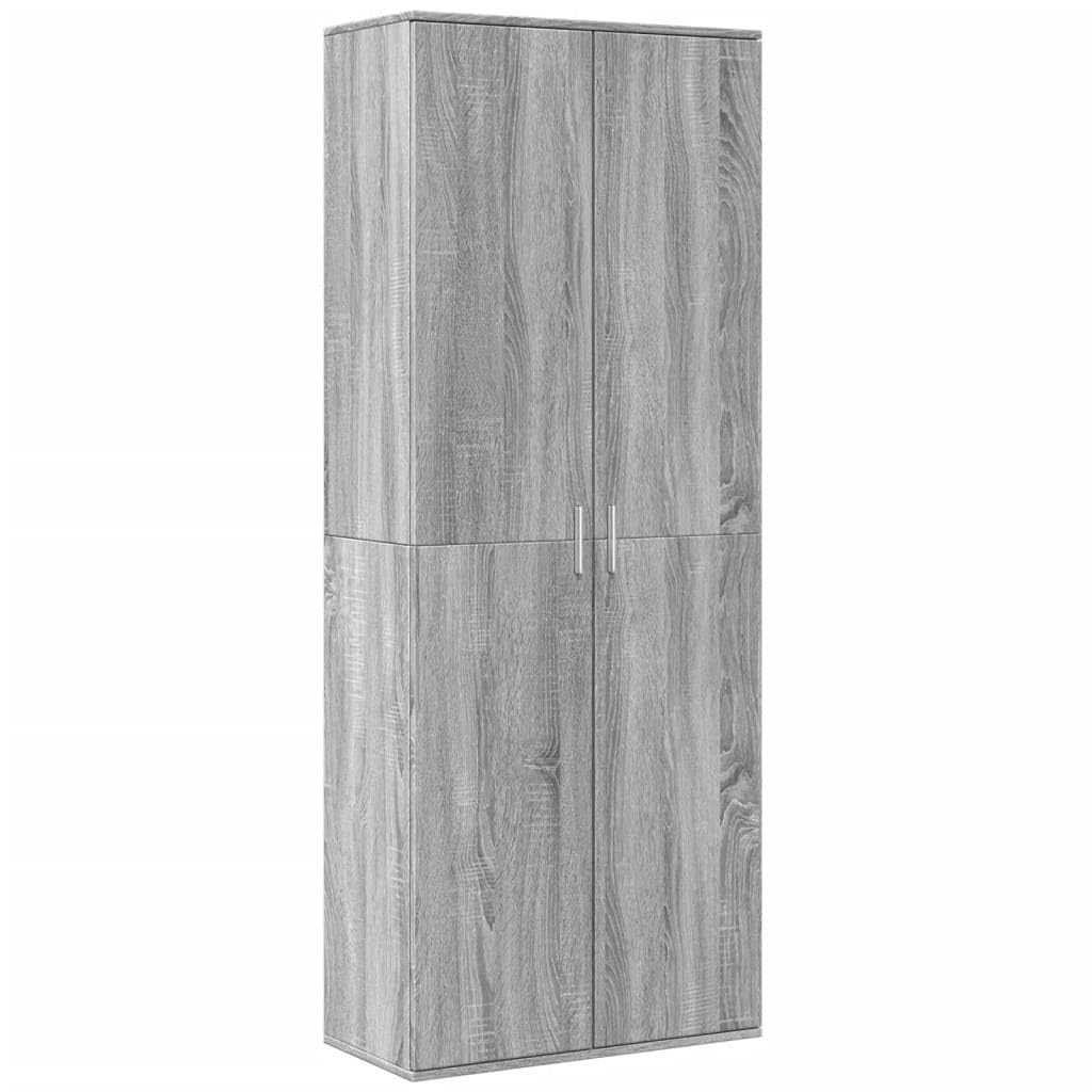 Credenza Grigio Sonoma 70x35x180 cm in Legno Multistrato,Mobiletto Multiuso,Credenza,Credenza Cucina Salvaspazio,Credenza Soggiorno Moderno,Credenza Soggiorno-3276663