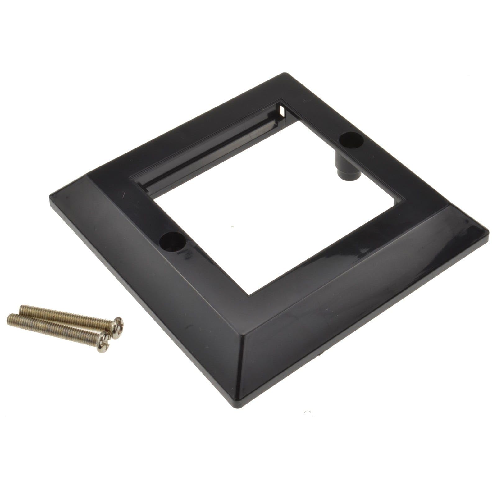 kenable Wall Mount Faceplate 85 x 85mm Bevelled Single Gang for 2 x Modules Black