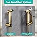 BARROCK Handheld Bidet Sprayer for Toilet, Stainless Steel Metal Made Baby Cloth Diaper Spraying Kit, Bathroom Toilet Bidet Attachment Set for Bathing Pets and Feminine Hygiene, Brushed Brass Gold
