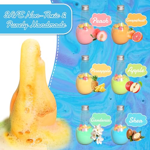 Kids Bath Bombs kit - 6pcs Bubble Bottles & 2pcs Surprise Box Toy,Interactive Science Toys for Kids,Fun Bubble Bath gift丨Idea Birthday Gifts for Girls Boys-8-Pack - Image 5