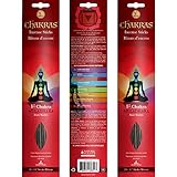 7 Chakras - 1 Muladhara - Root - Grounding - Primary Aromas Patchouli & Vetiver - 11 inch - 60 Minutes - 3X 20-Pack - 100% Natural Hand Dipped Incense Sticks