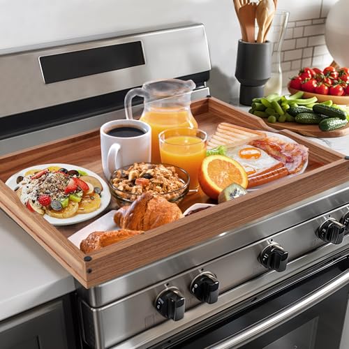 WOLKI Cubiertas de estufa de fideos para quemadores de gas, 76.2 cm de largo x 55.9 cm de ancho x 6.3 cm de alto, cubiertas superiores pesadas para estufa eléctrica, asas integradas, cubierta de