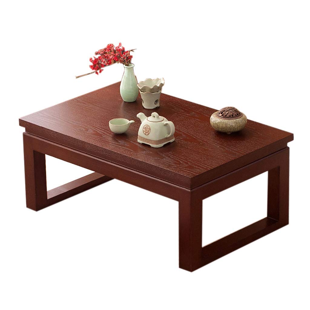Mesa de café baja estilo zen para ventana de bahía y tardes de té