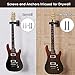 Ueteto Guitar Wall Mount Hanger, Hard Wood Base Guitar Hook Auto Locking for Acoustic, Classical, Electric, Bass Guitars, Ukuleles， 2 Pack.