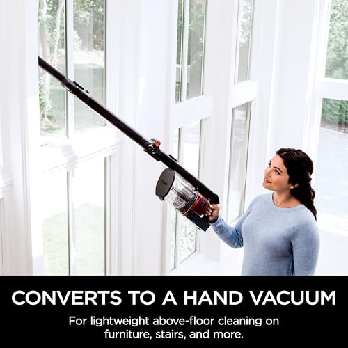 Image of Shark Cordless Vertex Pro Lightweight Cordless Stick Vacuum with DuoClean PowerFins, HEPA Fitler, Anti-Allergen Complete Seal, LED Headlights, For Carpets & Hardfloors, Red, IZ662H
