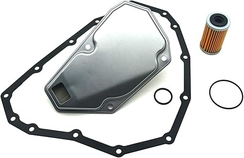 TRANSPEED JF015E Kit de filtro de aceite de transmisión y junta de bandeja compatible con Nissan Sentra Tiida Versa Note Suzuki Swift Chevy Spark