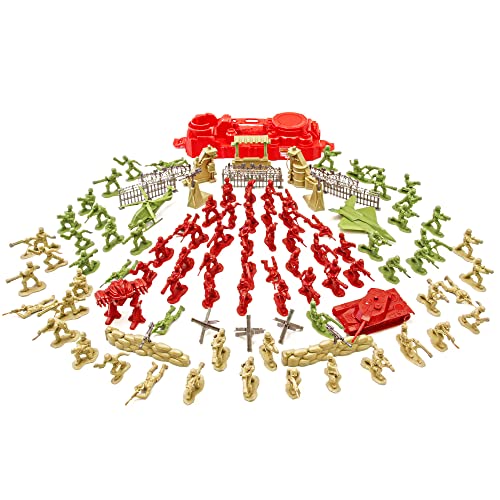 Lanard The Corps! Universe Army Playset - 104 Pieces, 3 Troop Army Set, Battle Base Lid, Carry Handle Case, Kids Ages 3+