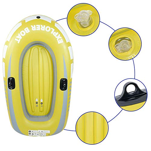 image for GOTOTOP Inflatable Boat, 2-Person Inflatable Boat Set, PVC Inflatable 