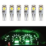 Mingrui test 6Pcs Green LED Dashboard Dash Gauge Instrument Light Bulbs Kit for J'eep Cherokee XJ 1997-2001, Wrangler TJ 1997-2006 Tachometer Speedometer General Instrument Illumination