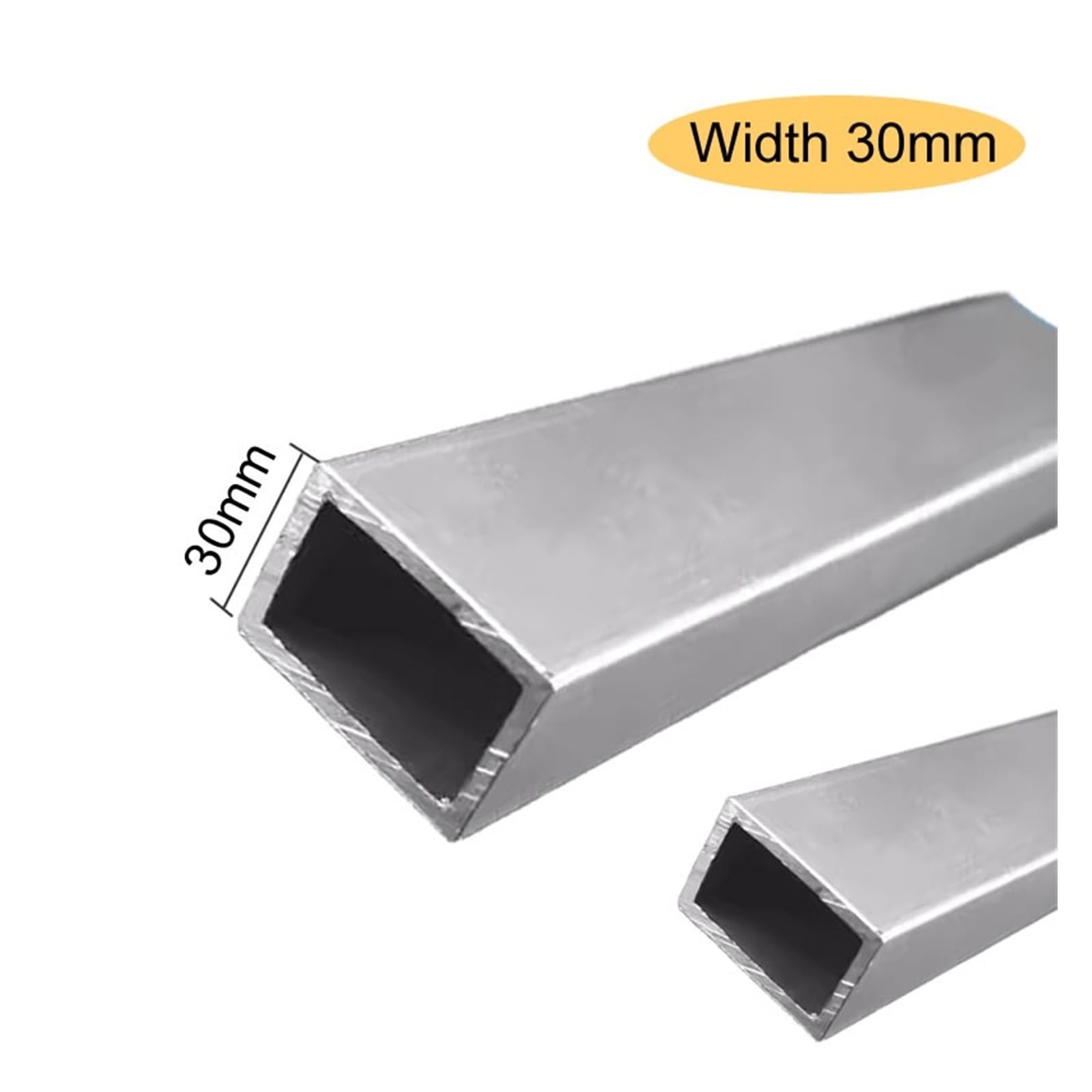 Aluminiumrohr Rechteckrohr Aluminium Vierkantrohr Profil 30x40x50x60x70x80x100x120x150x180x200 Länge 500mm Wandstärke 1 1,2 1,5 2 3mm(495MM X 1PCS_30X70X1MM)