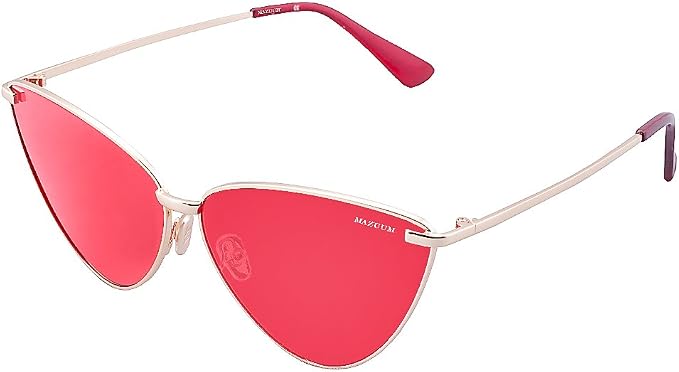 Mazuum Occhiali Da Sole Occhi Di Gatto Rosso Oro Metallo Plastica Donna  Manila Red : Amazon.it: Abbigliamento