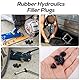 BOXOB 6 STK Gummi Wagenheber Ölstopfen, 8,5mm Flacher Kopf Wasserdicht Schwarzer Gummi Hydraulischer Horizontaler Wagenheber Öleinfüllstopfen Ersatz Zubehör