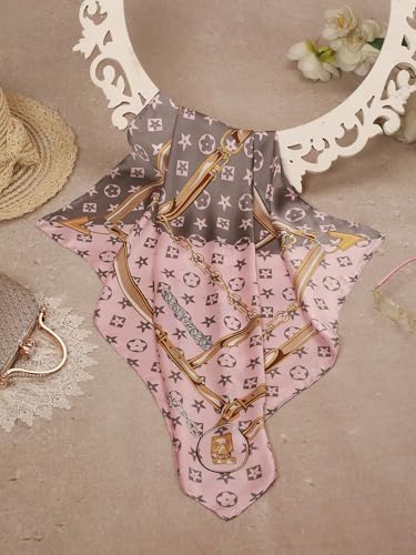 Image of Printed Poly Silken feel Scarf Stole for Women | Stylish, Soft, & Lightweight | Satin Feel Neck Scarf, Hair Scarf, Head Scarf for Women