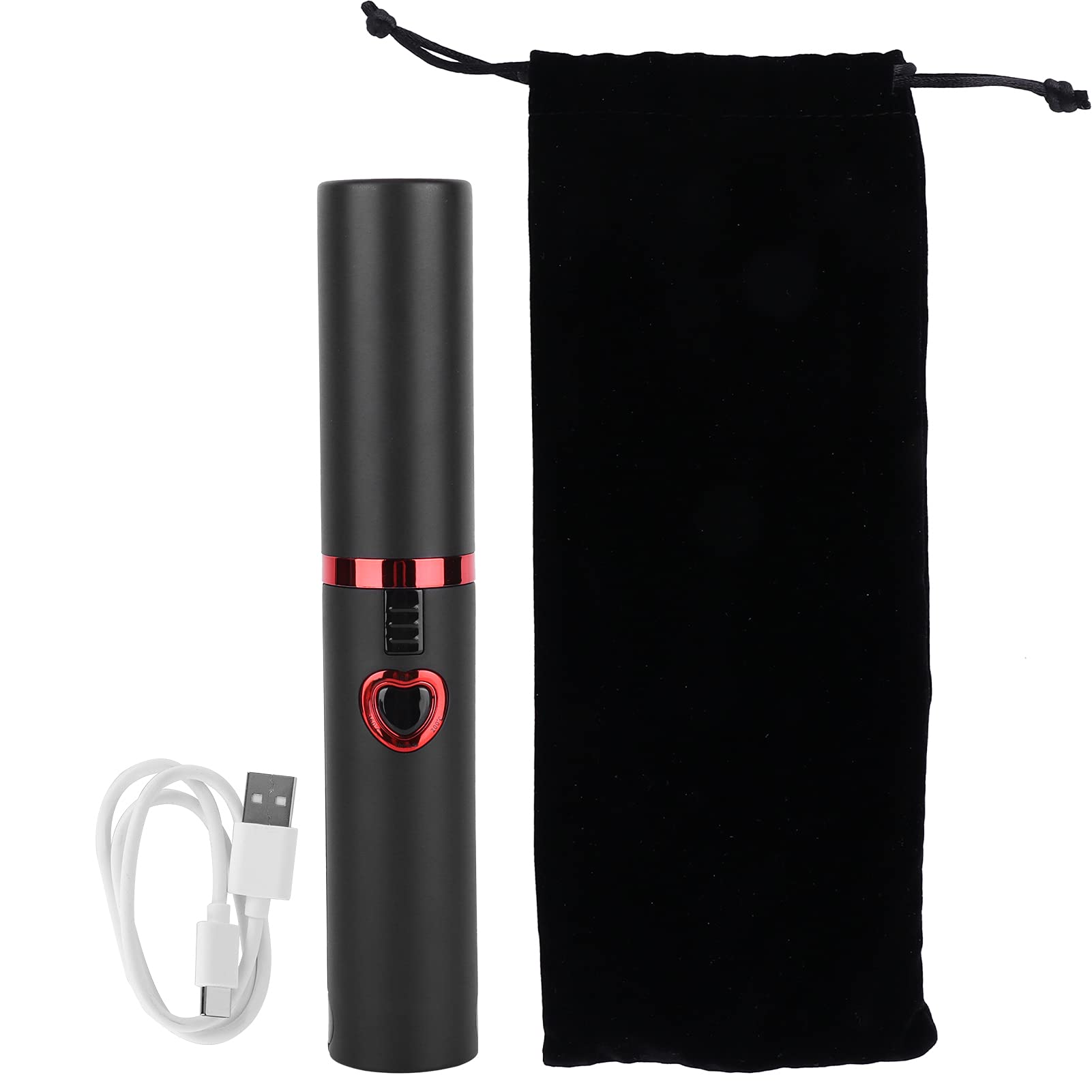 Sonew 2 in 1 Haarglätter, Kabelloser Mini Glätteisen Lockenwickler mit 3 Einstellbaren Temperaturen, Schnellaufheizung Hair Straightener Mini Glätteisen Kabellos(Schwarz)