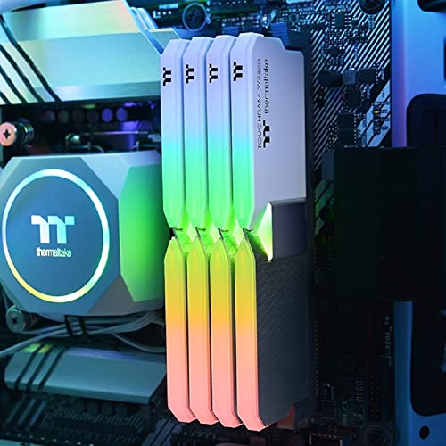 Image of Thermaltake TOUGHRAM XG RGB White DDR4 4400MHz 16GB (8GB x 2) 16.8 Million Color RGB Alexa /Razer Chroma /5V Motherboard Syncable RGB Memory RG06D408GX2-4400C19B
