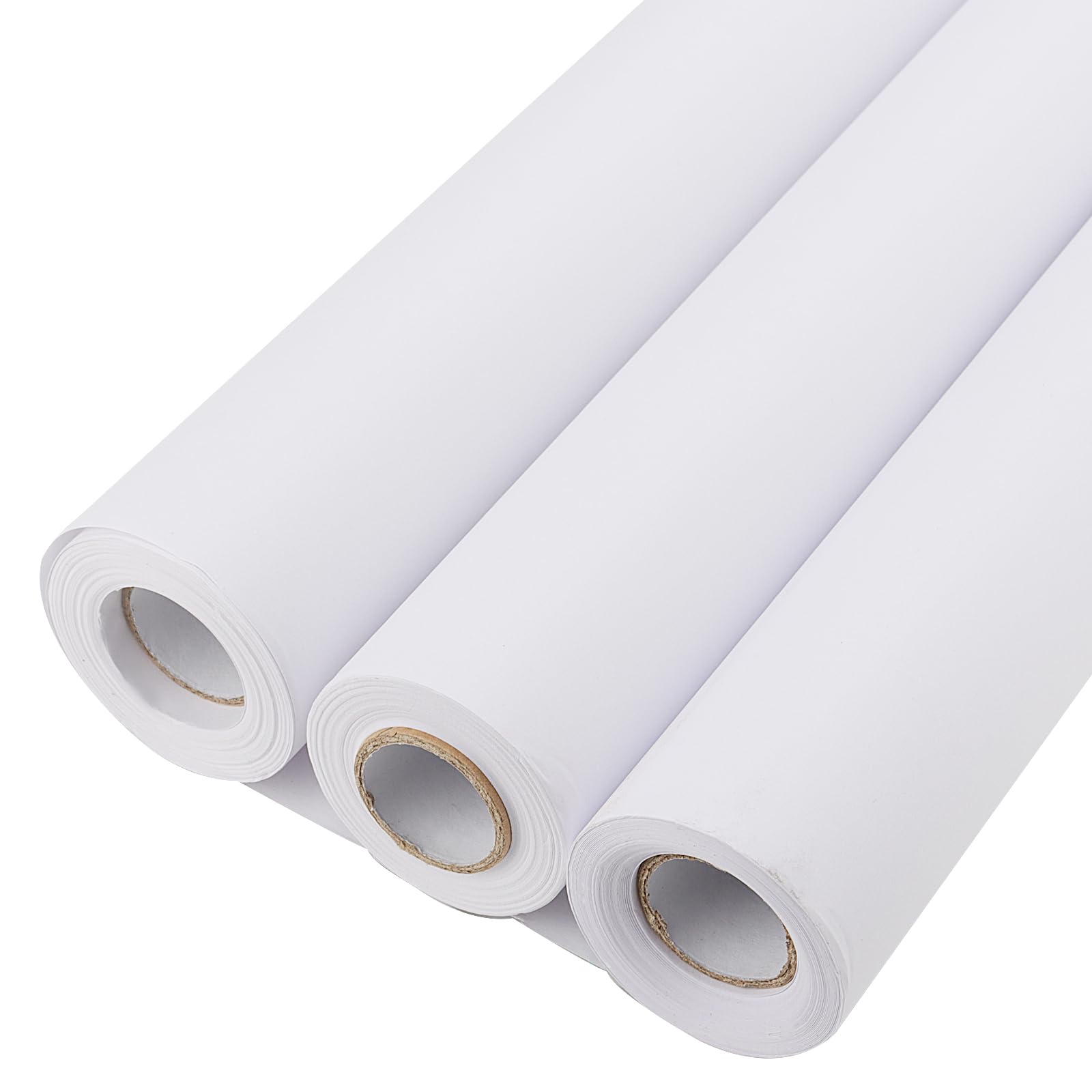 ZOFUN 4 Rotoli Di Carta Da Disegno – 15 Metri X 30 Cm – 70g/m² – Bianca, Senza Acidi – Per Attività Artistiche Di Gruppo, Scuola, Regali Fai Da Te