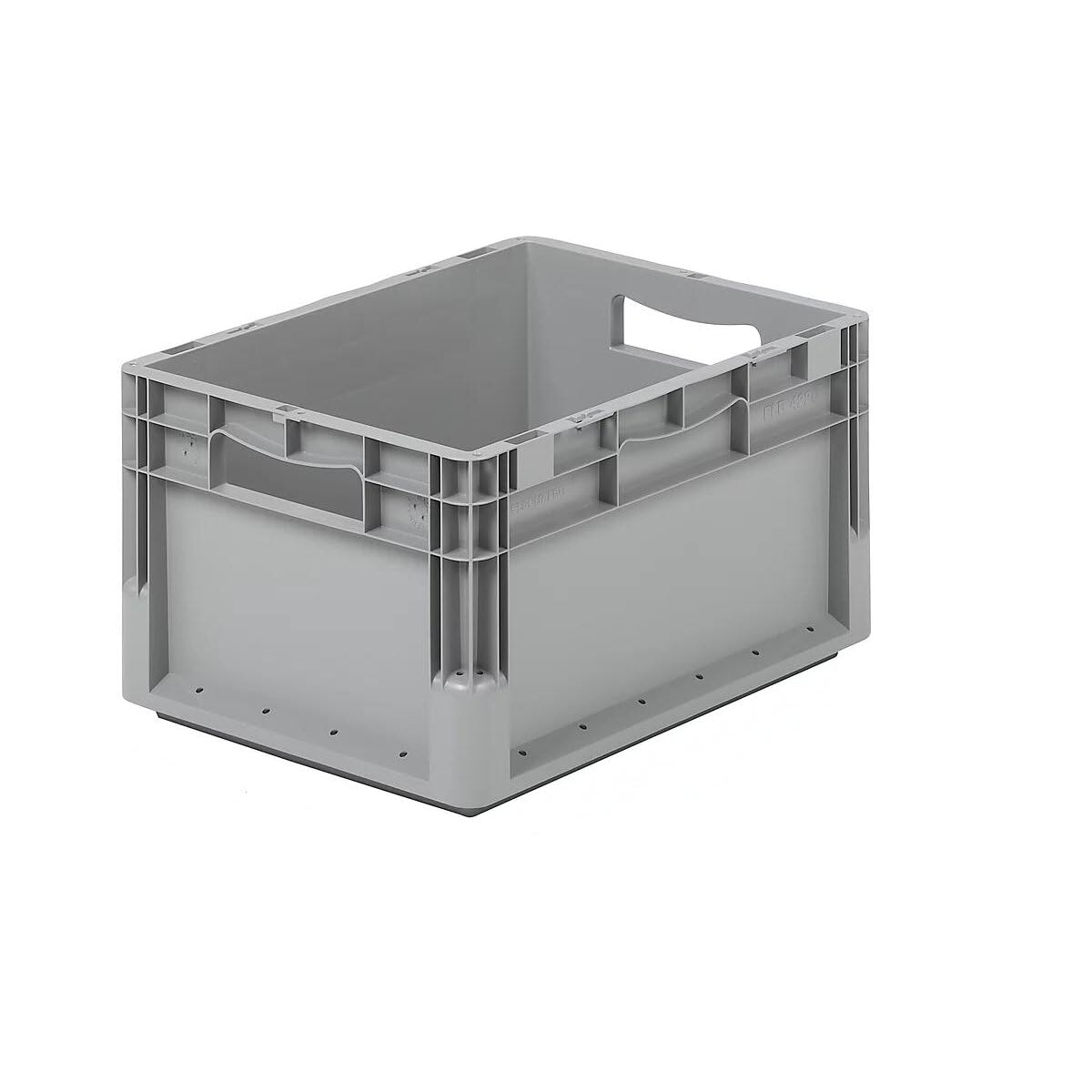 EuroBox ELB 4220 40x30x22 cm (LxBxH) 20,4 L, grau | Eurobehälter | Kunststoffbox | Kunststoffkiste | Campingkiste (6)