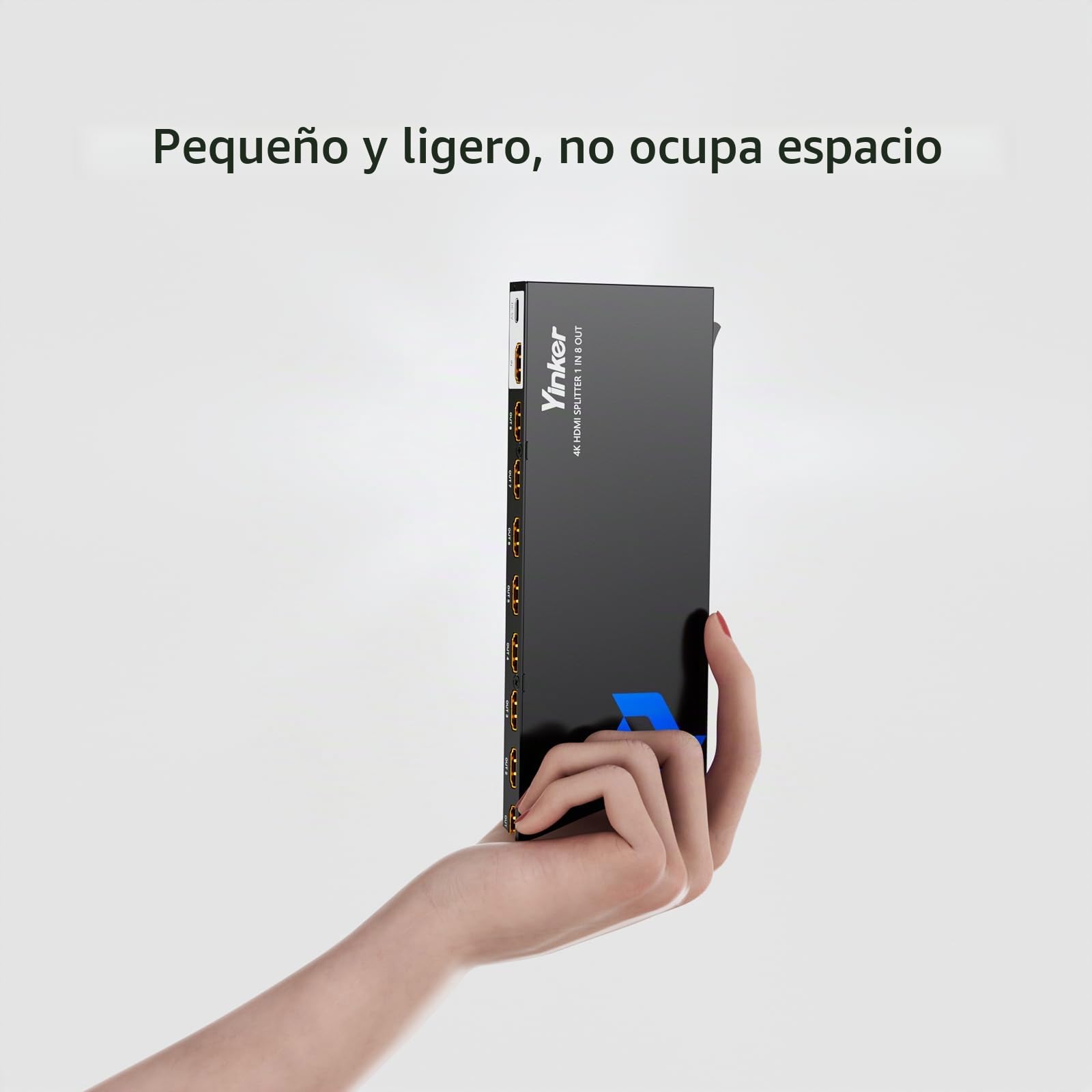 4K HDMI Splitter 1 in 8 Out, 8 puertos HDMI distribuidor para 8 pantallas, 4K30Hz, Xbox360 PS4 PS3 Roku