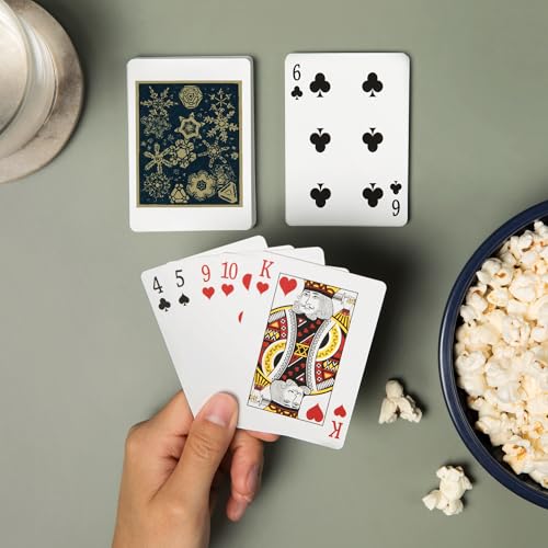 Baraja Póker 52 cartas Diseño Vintage Copos de Nieve miniatura 2