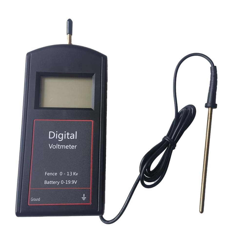 Tester Versatile per Recinti Elettrici, Test Della Batteria con Ampio Display LCD, Tester di Tensione per Recinti Elettrici Digitale 0-13000 V
