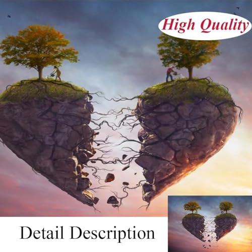Impression sur toile Love Tree Break tableau paysage abstrait 70x100