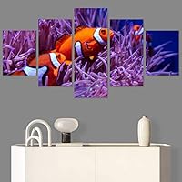 SIGNWIN 5 Panel Canvas Wall Art Deep Under for Home Decorations Ready to Hang - 60